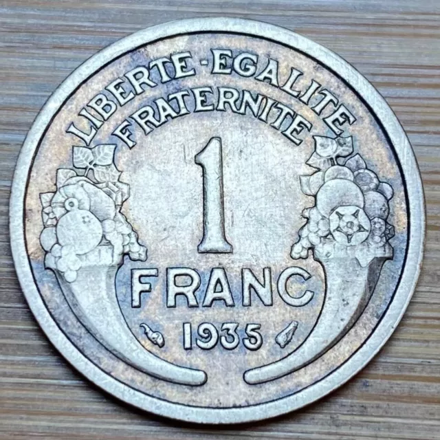 Piece 1 Francs Morlon 1935 Bronze Aluminium (1234) Recherchée