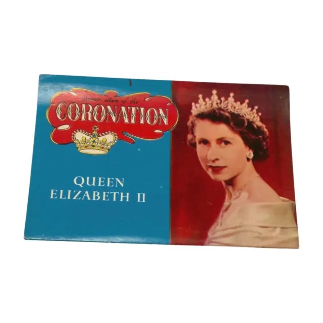 Vintage Queen Elizabeth II Coronation Souvenir Picture Folder 1953 Postcard