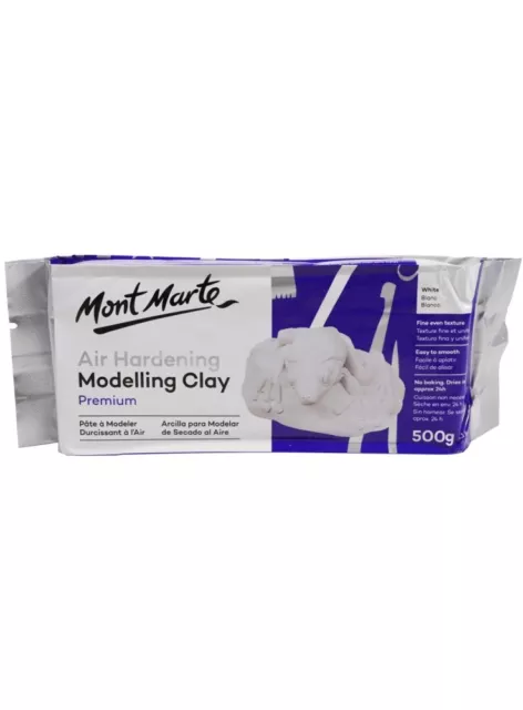 Air Hardening Modelling Clay White 500G Mont Marte Wholesale Craft Arts Supply
