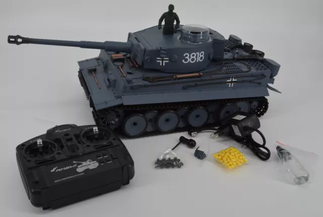 Panzer Amewi RC tedesco Tiger 1:16 Advanced Line BB Sound & Rauch 23004