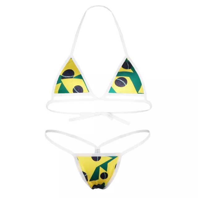 WOMENS SEXY MICRO Bikini Thong G String Set Mini Bathing Suit Brazilian ...