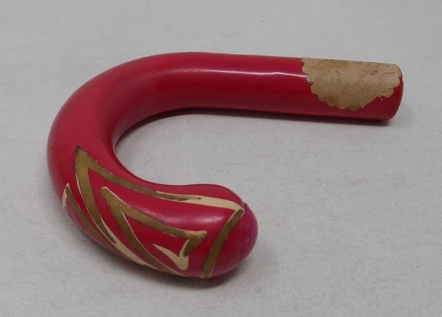 Ancien manche ou pommeau d'ombrelle en celluloid - Décor Géométrique 1930's