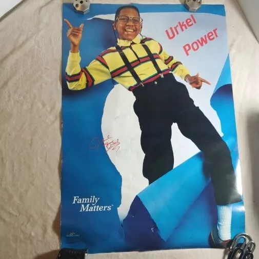 1991 Urkel Power Signed Poster  22" X 32" 2825 Family Matters