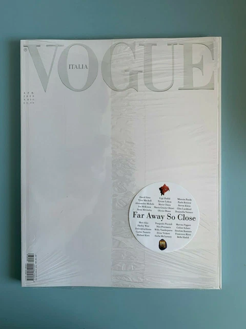 VOGUE ITALIA 2020 April No.836 2020年4月新品 VOGUE ITALIA WHITE EDITION 836 MAGAZINE APRILE 2020 CORONAVIRUS