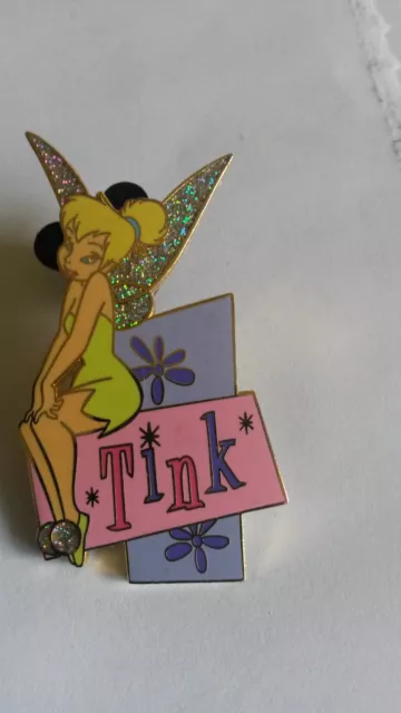 TinkerBell Tinker Bell Sitting Disney Land Paris Dlrp Dlp 2004 Glitter pin