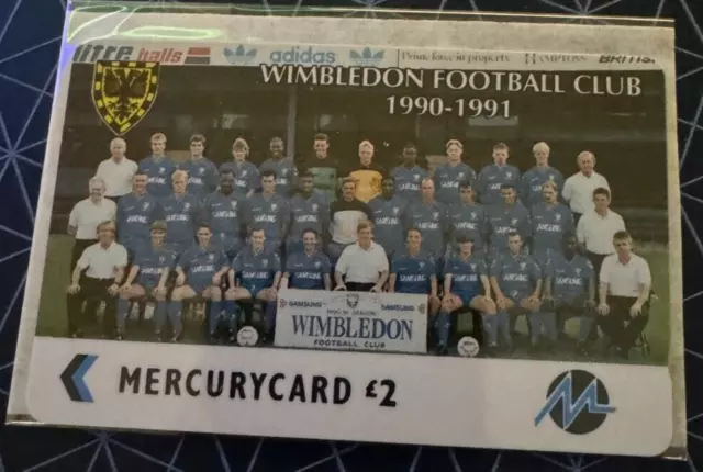 UK Mercury Paytelco Phonecards - £2 Wimbledon FC Team Photo PYF069