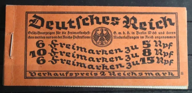 Deutsches Reich MH 25.2 postfrisch Markenheftchen #FL099