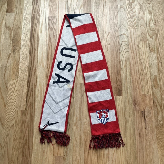 2012 Nike USMNT USWNT World Cup Olympic Soccer Waldo Striped Red Stadium Scarf
