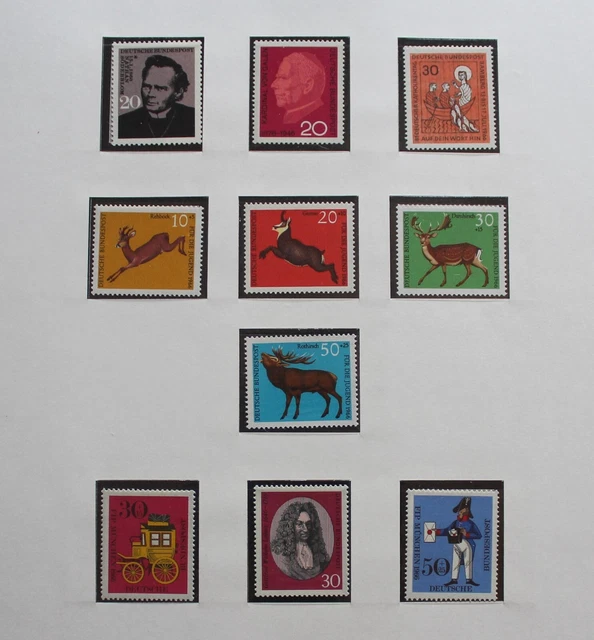 Germany - 1966 Scarce Lot Of Sets & Singles On Album Page Mnh Rr