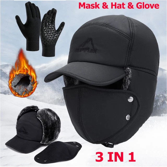 Gorro Y Bufanda De Invierno De Punto Forro Polar Calida De Esquí Para Frio Otoño