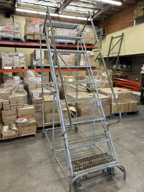 Cotterman 9-Step Rolling Ladder Portable Stairs