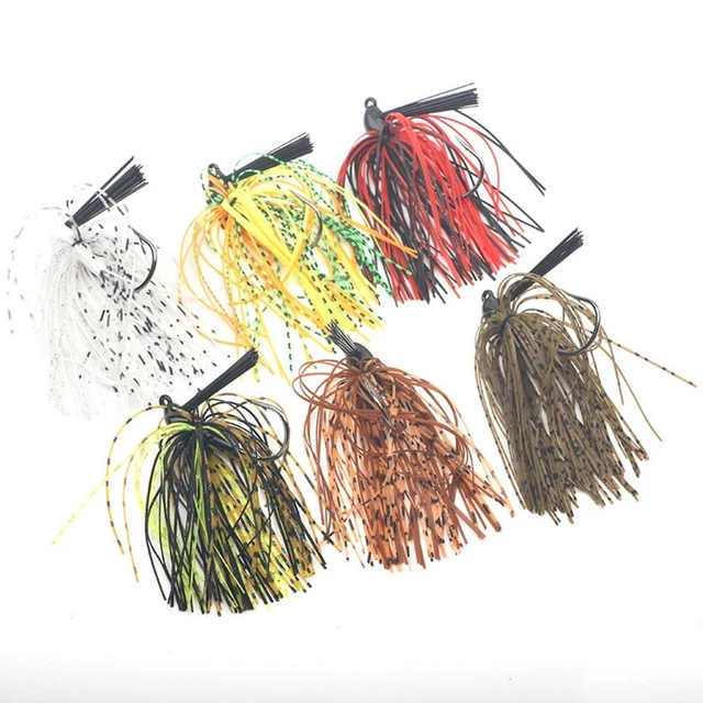 Bass Jig Skirts Living Rubber Lot Of 10 Color Brown Black - Foto 5