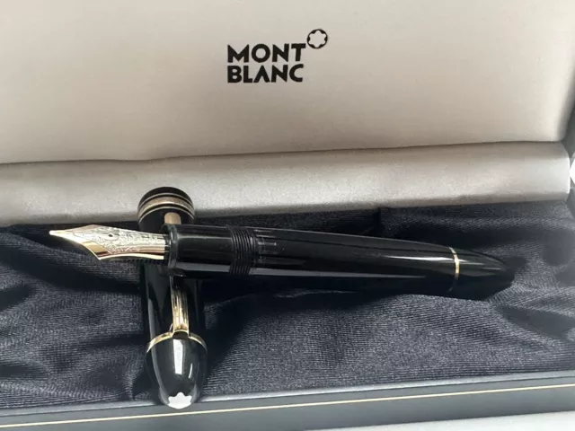 Montblanc 149 14k Gold Fountain Pen 1980’s & Box 100% Genuine Vintage Antique