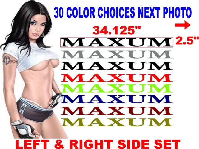 MAXUM BOAT DECALS DECAL BOATS 30 COLOR CHOICES message me for other options