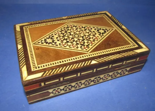 boite cigarettes cigares Bois marqueterie syrienne cigar box Syrian