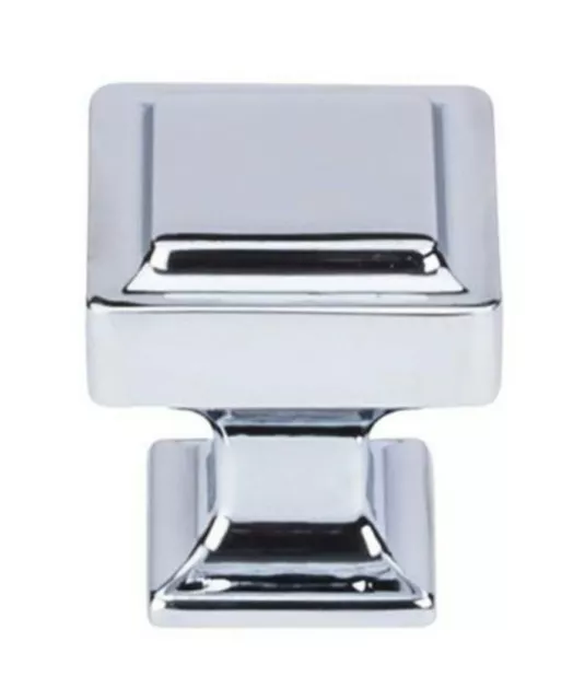 Top Knobs TK701PC Transcend 1-1/8 Inch Square Cabinet Knob in Polished Chrome
