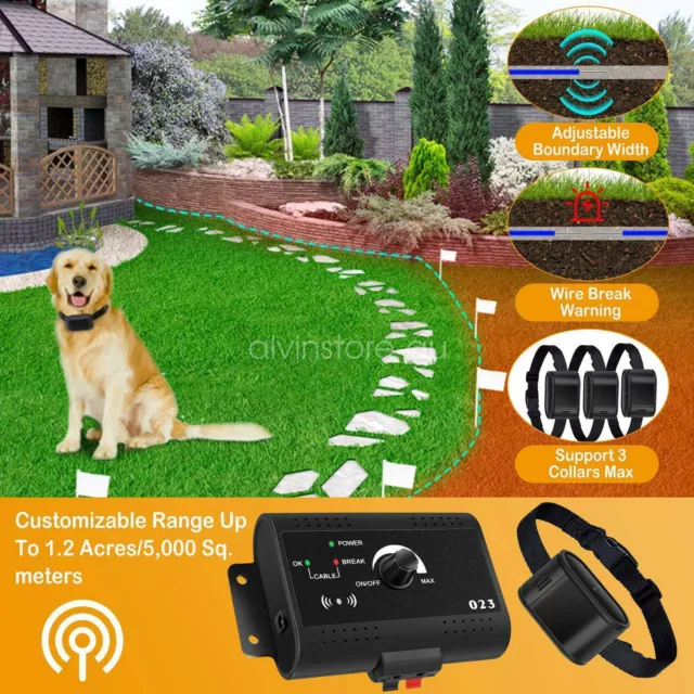 Wireless Dog Fence Safe Collar Electric Boundary Pet Training Containment System