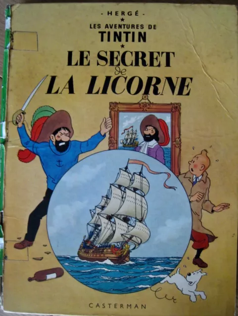 Herge Les aventures de Tintin Le secret de la Licorne Original 1949 RAR