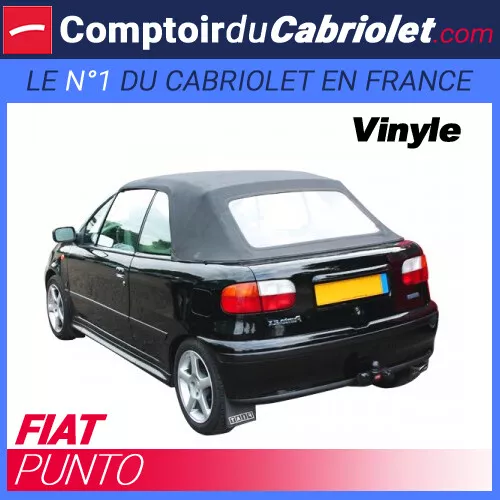 Capote noire pour Fiat Punto cabriolet - Toile vinyle OEM