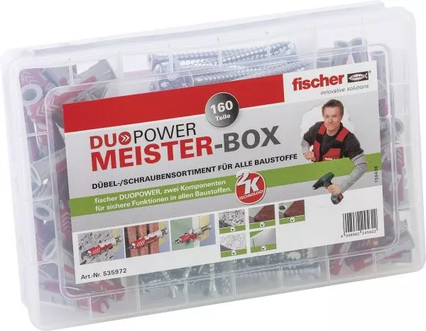 Fischer Dübel Duopower 160 Stk Meisterbox Dübelset Dübelsortiment