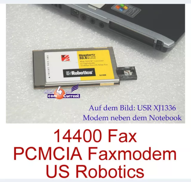 Kompakt Pcm Cia Fax Faxmodem 3Com Us Usr Robotics Xj1336 For Notebook Jack