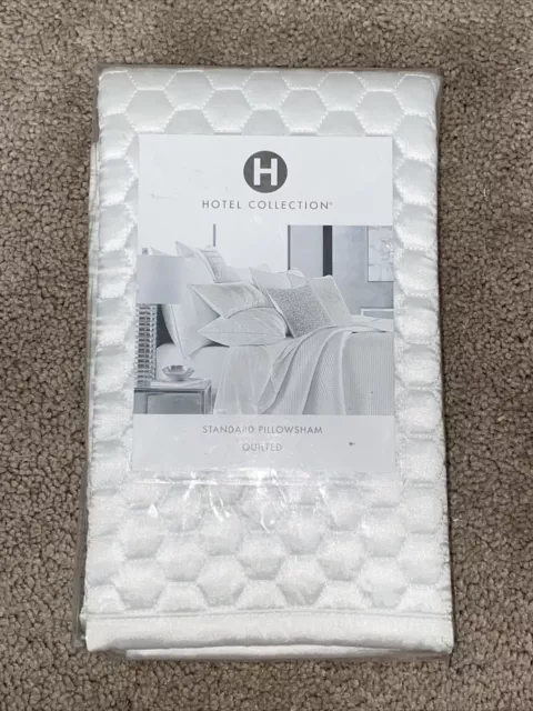 Hotel Collection OLYMPIA Standard Sham White MSRP: $120, NWT