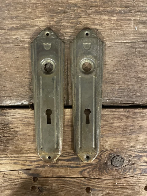 🏅PAIR Antique/Vintage Ornate Back Plates, Victorian, Art Deco, Door Hardware