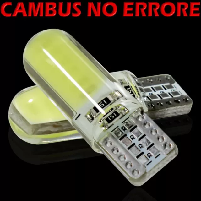 6 LED T10 Silica Gel Lamps SMD 12 Chips COB No Error Canbus WHITE Xenon 5W