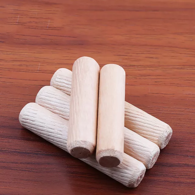 Wooden Dowels Chamfered Fluted Pin Wood Dowels Ø5mm 6mm 8mm 10mm 12mm 3