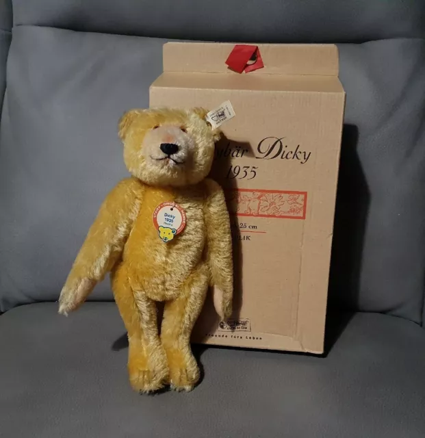 Steiff Dicky Replica 1935 Teddy Bear / Boxed / Mohair