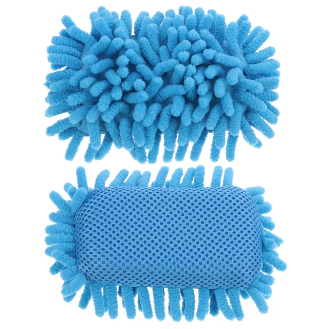 2 Pcs Washable Whiteboard Wiper Microfiber Washing Mitt Auto Cleaning Sponge