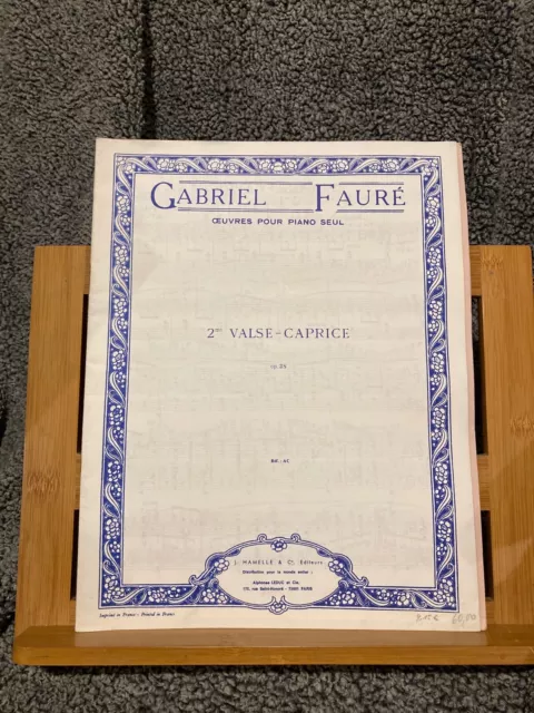 Gabriel Fauré 2e Valse-Caprice opus 38 partition piano éditions Hamelle / Leduc