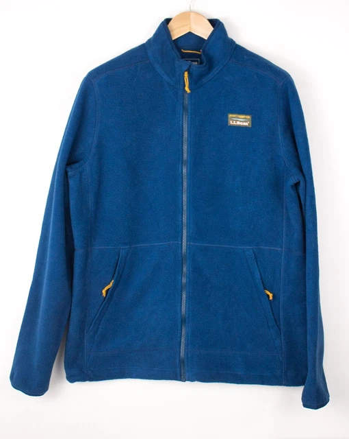 L.L.Bean Uomo Alto Zip IN Pile Maglione Taglia L