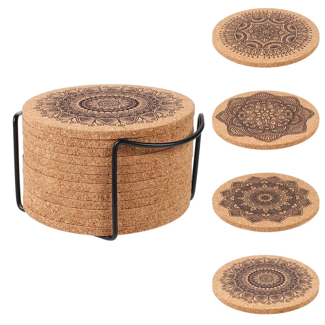 Sottobicchiere Geisha Con Fiori Giapponesi – Regalo Originale Per Viaggiatori, Finitura Lucida Con Retro In Sughero