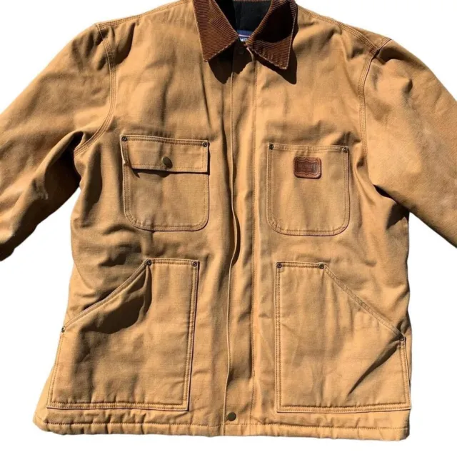 Vintage Big Smith Tan Lined Chore Men’s Work Jacket Size XL 3