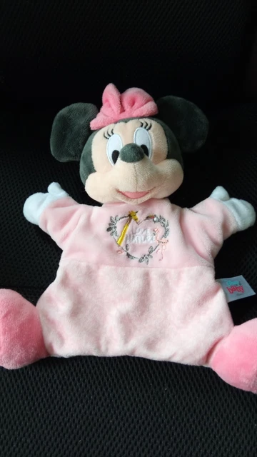 Doudou Marionnette Disney Nicotoy Minnie Rose Love Nature Coeur Flamand 9