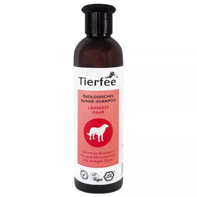 Tierfee Hunde-Shampoo per più Lungo Capelli 250 ML - Vegan Öko-zertifiziert Pelo