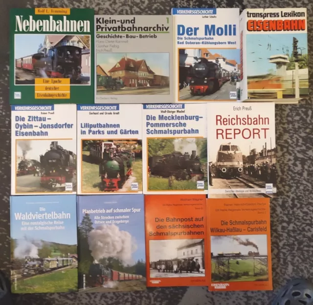 12 Eisenbahn Bücher