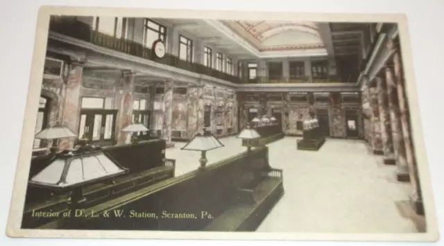 1908 Dl&W Delaware Lackawanna Und Western Scranton Station Unbenutzte Postkarte