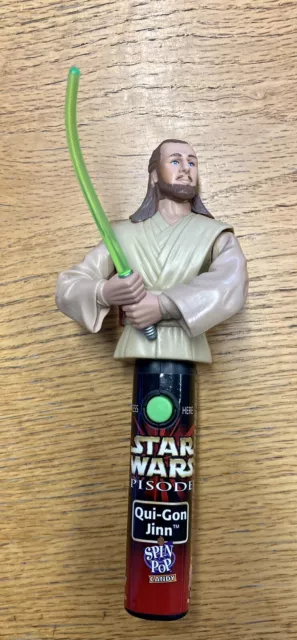Star Wars Episode 1 Qui-Gon-Jinn Spin Pop Candy With Dueling Action 1999