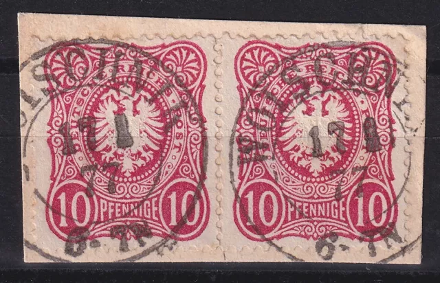 64991) WOISCHNIK Schlesien 1877 nachverwendeter Preußen-Stempel