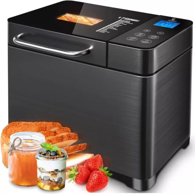 Eonbon Electric Bread Maker Machine 17 Program 3 Loaf Size 710W Steel -FPL -CP