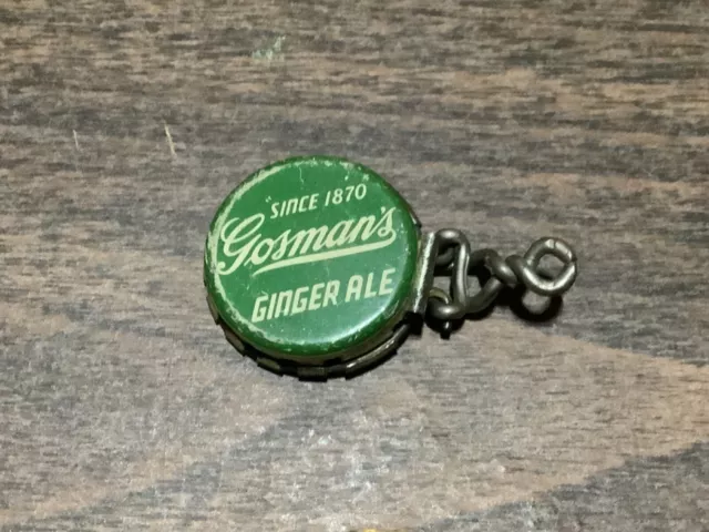 Vintage Gosman's Ginger Ale Soda Kork N Seal Reseal Bottle Cap Baltimore Md