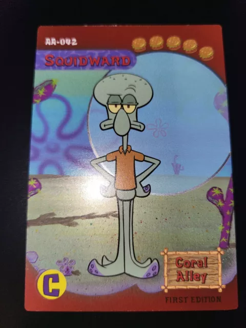 2003 UD Spongebob Squarepants Aquatic Amigos Squidward Gold Rare PSA 9  AA-041