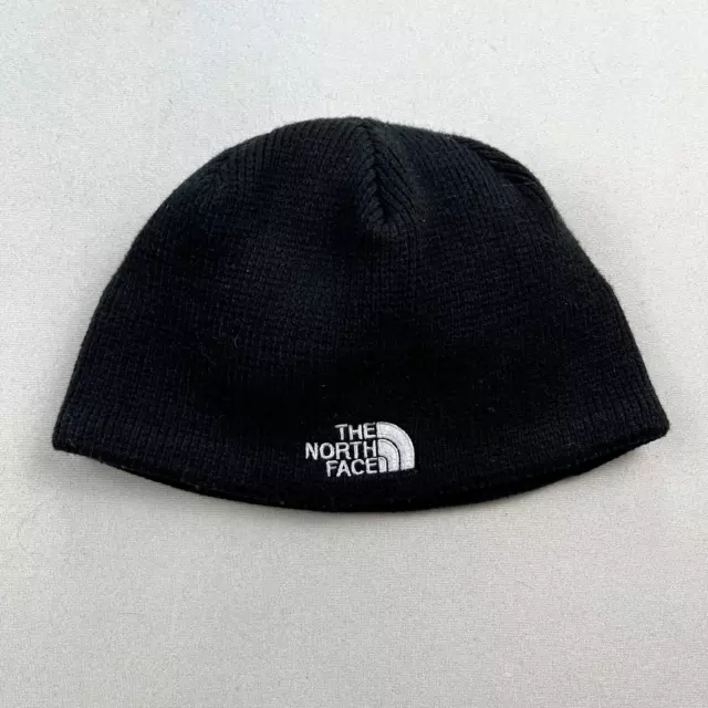THE NORTH FACE Beanie Hat Cap Black Knit Cuffless Hiking Outdoors TNF ...