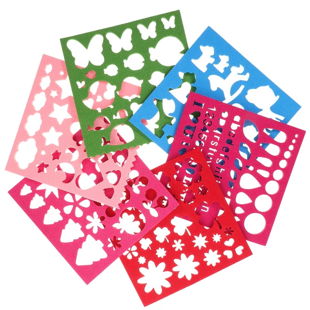 6pcs Woll Feltzing Applique DIY Formen Feltzing -Starterformen schöne Musternade
