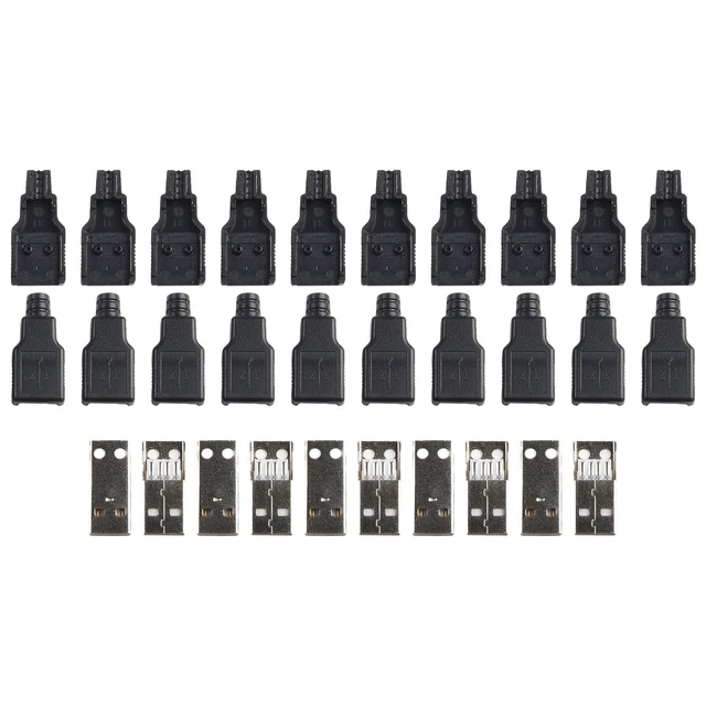 Connecteurs Mâles USB-C Sans Soudure - 2P, Pour Réparer Ou Créer Des Câbles De Charge Facilement Avec Un Tournevis