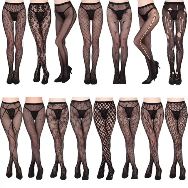 Sexy Black Women Lady Fishnet Net Stocking Burlesque Hoise Pantyhose Tights