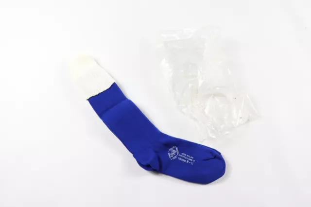 NOS Vintage 80s Youth Size 8-11 Nylon Tall Athletic Soccer Socks Royal Blue USA