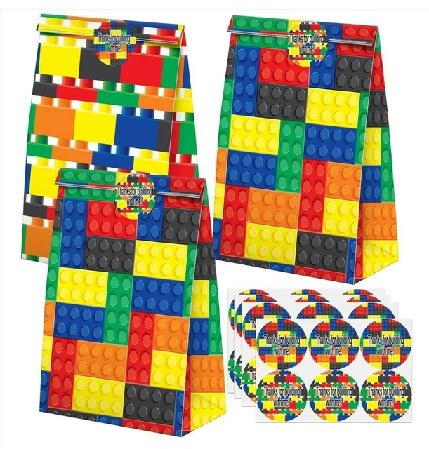 24 PCS Building Blocks Theme ~ Party Favor Loot Bags ~ Birthday Parties